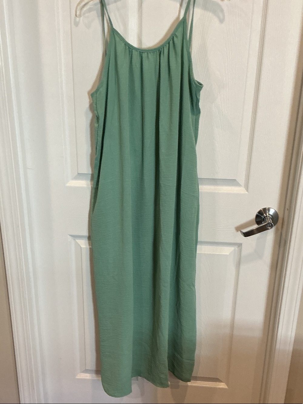 Green Spaghetti Strap Maxi Dress - Casual Summer Slip Dress